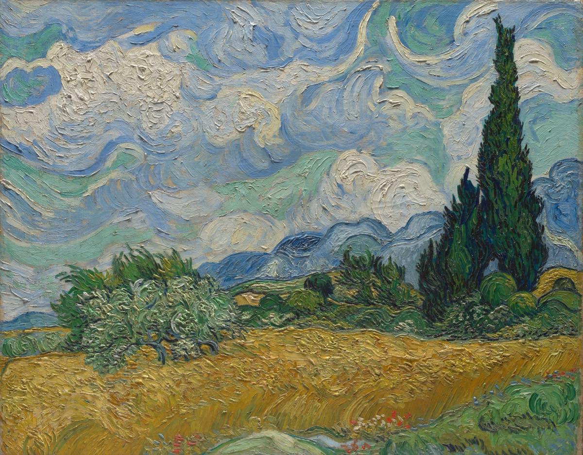 Vincent van Gogh, Campo di grano con cipressi